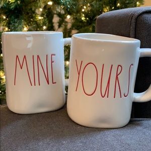 Rae Dunn Mine and Yours Mugs